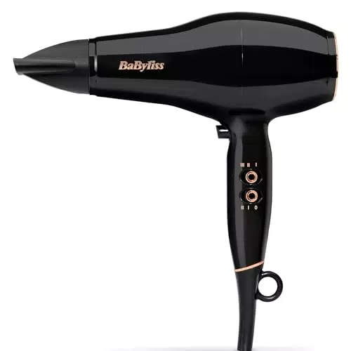 BaByliss Sèche-cheveux Pro Power D5245E 2300W, Moteur AC Professionnel, Ionique