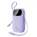 Baseus Powerbank 20000mAh 45W avec Câbles USB-C Intégrés, Power Bank PD3.0 QC4.0