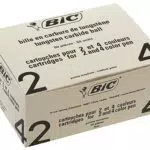 BIC Recharges Stylo-Bille 4 Couleurs Pointe Moyenne (1,0 mm) - Lot Économique