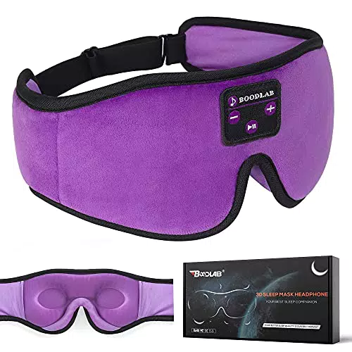 Boodlab Casque de sommeil avec haut-parleurs réglables pour détente et voyage