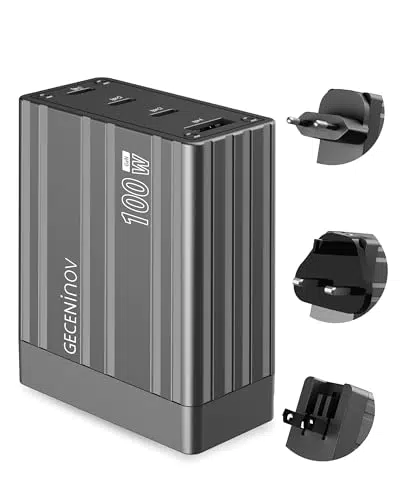 Chargeur Rapide USB C 100W GaN - 4 Ports Compatible MacBook, iPad, iPhone, Galaxy S24