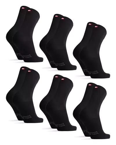 DANISH ENDURANCE Chaussettes en Coton Premium Respirantes et Douces pour Homme et Femme
