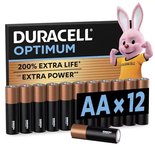 Duracell Optimum Piles Alcalines 1,5V - Performance Énergétique Supérieure
