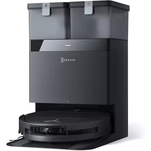 ECOVACS T50 Omni Aspirateur Robot avec Station, Puissance 15000Pa, Lavage à l'eau chaude