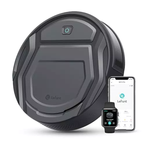Lefant Aspirateur Robot, Robot Aspirateur Mince Silencieux Connecté WiFi/Bluetooth/Alexa/App