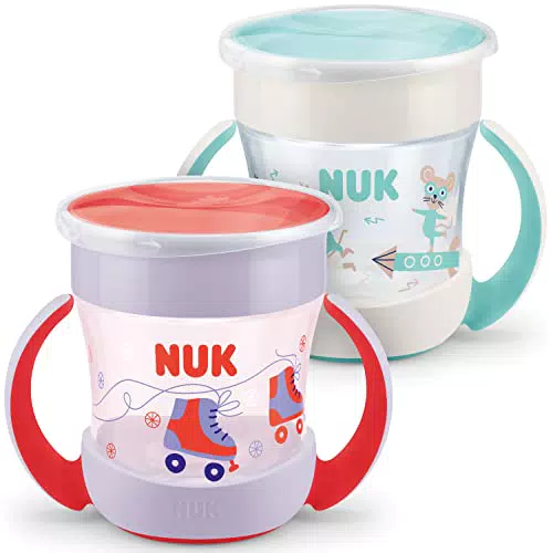 NUK Mini Magic Cup - Tasse antifuite 360° - Poignées ergonomiques - Sans BPA