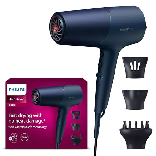 Philips Sèche-Cheveux 5000 Series BHD510/20 avec Technologie ThermoShield et Ionique