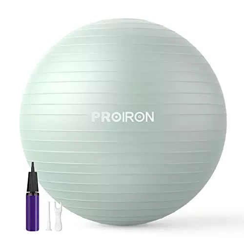 Proiron Ballon de Gymnastique Anti-éclatement avec Pompe Rapide pour Fitness et Yoga