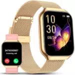 Taopodo Montre Connectée Femme avec Appel Bluetooth, 120+ Modes Sportifs, Moniteur Santé