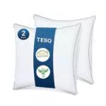 TESQ Oreiller Luxe Hypoallergénique Respirant Certifié Oeko-TEX pour Tous types de Sommeil