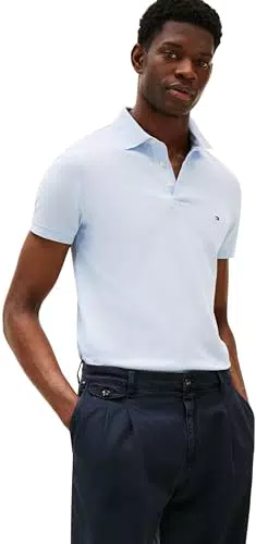 Tommy Hilfiger Polo Slim Fit Manches Courtes pour Homme 1985