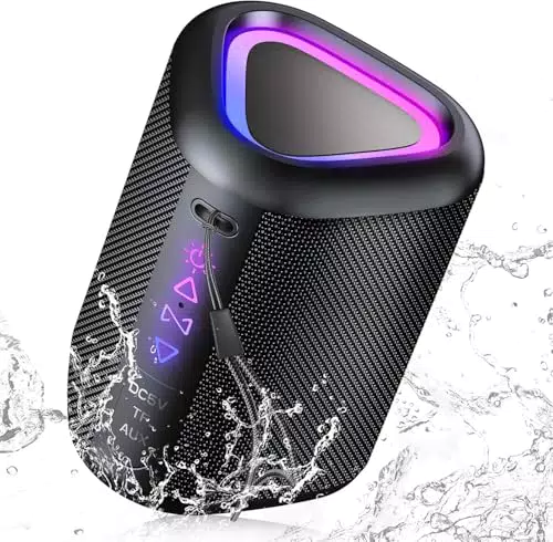 Aowoka Enceinte Bluetooth Portable 2025 Étanche IPX7 avec Lumière LED et Stéréo