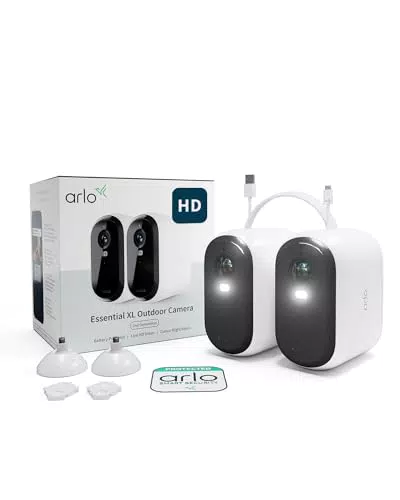 Arlo Essential 2 HD - Caméra de Surveillance WiFi Extérieure Sans Fil