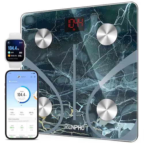 RENPHO Balance Pese Personne, Balance Connectée Bluetooth Pèse Personne Impédancemètre