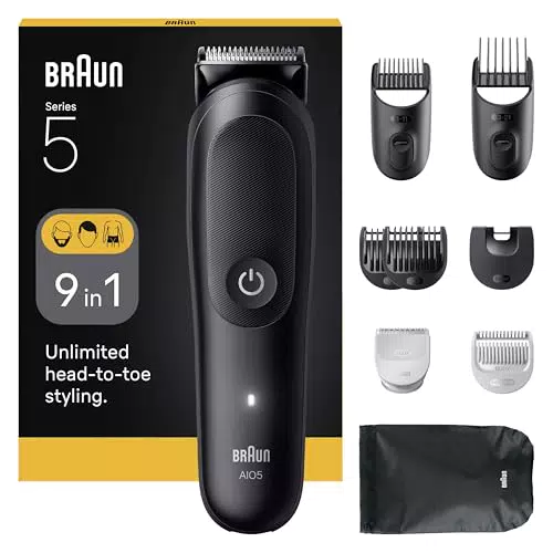 Braun Tondeuse Tout-En-Un Series 5 - Lame Ultra Affûtée et Autonomie 120 min