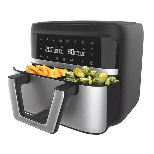 Cecotec Friteuse à Air Cecofry Dual 9000 - 2850W, Digitale et 6 Modes