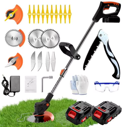Debroussailleuse Electrique sans Fil avec Batterie et Chargeur - Idéale pour votre Jardin