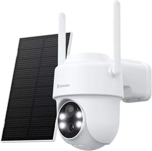 GALAYOU Camera Surveillance WiFi Exterieure sans Fil Batterie - Panneau Solaire