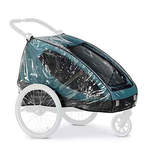 hauck Habillage Pluie Poussette et Remorque Vélo Enfant Dryk Duo et Dry Duo Plus - Fermeture Scratch