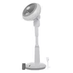 Iris Ohyama Ventilateur sur Pied STF-DC15T, 10 Vitesses, Télécommande, Silencieux