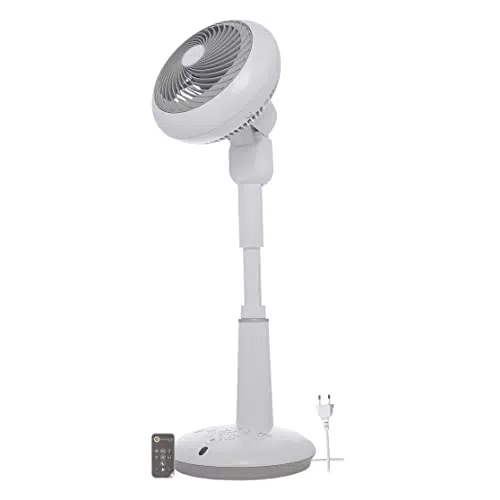 Iris Ohyama Ventilateur sur Pied STF-DC15T, 10 Vitesses, Télécommande, Silencieux