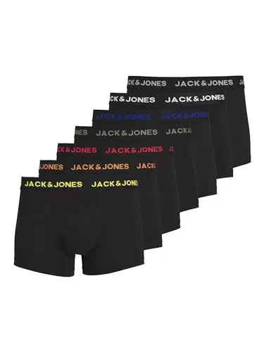 JACK & JONES Boxers Basique Lot de 7 Black M Black