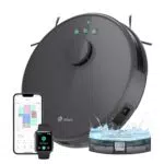 Lefant Aspirateur Robot, Robot Aspirateur Mince Silencieux Connecté avec WiFi/Bluetooth/Alexa/App