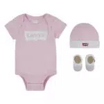 Levi's Kids Lhn Batwing Onesie Hat Bootie Bébé Garçon Levi's Red 0-6 Mois