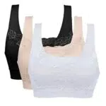 Litthing Brassières sans Armature en Dentelle Respirante pour Entraînement et Yoga