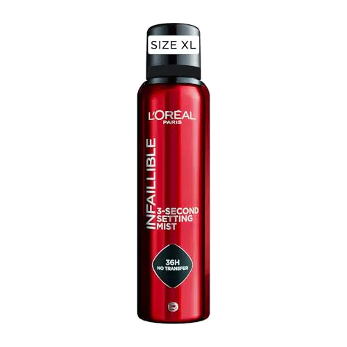 L'Oréal Paris - Spray Fixateur de Maquillage - Waterproof - Sans Transfert - Formule Légère - Non Collant - Résistant à l'Eau et à la Transpiration - Tenue Jusqu'à 36h - Infaillible - 150 ml