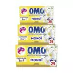 OMO - Lessive liquide en capsules 3 en 1 Toi, mon Amour - 87 lavages - Pivoine et Violette - propreté éclatante & parfum longue durée aux essences naturelles
