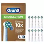 Oral-B Pro Lot De 10 Brossettes De Rechange Cross Action