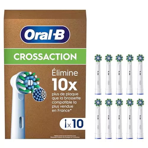 Oral-B Pro Lot De 10 Brossettes De Rechange Cross Action