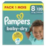 Certo, ecco il titolo ottimizzato per la SEO: Pampers Baby-Dry Taille 7 - Protection contre les fuites toute la nuit.