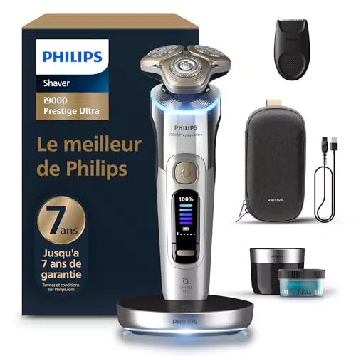 Philips Rasoir i9000 Prestige Ultra - Rasoir électrique 100% étanche avec Skin IQ Pro