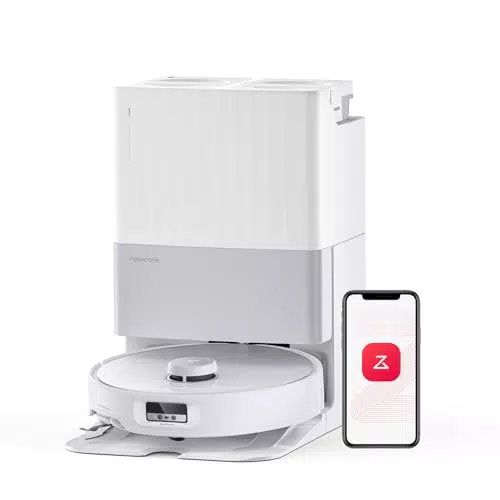 Roborock Qrevo Edge - Aspirateur Robot Laveur avec Évitement d'Obstacles et Brosse Extensible