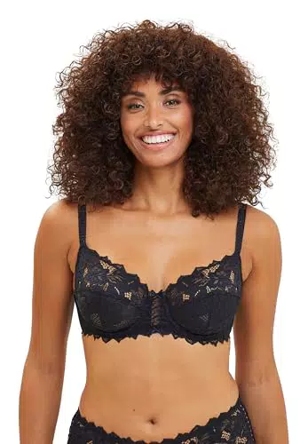 Sans Complexe - Arum - Soutien-Gorge Emboitant en Dentelle avec Armatures - Classique - Femme - Noir - 85C