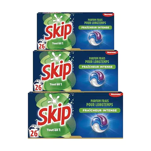 Skip Lessive Liquide 3 en 1 - Fraîcheur Durable et Résultats Impeccables