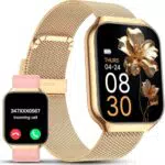Taopodo Montre Connectée Femme Smartwatch avec Appel Bluetooth et 120+ Modes Sportifs