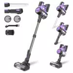Aspirateur Balai sans Fil Puissant, Autonomie de 50 Min, Brosse Anti-Emmêlement
