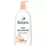 Biolane Lait de toilette doux et apaisant pour bébé - 99% d'origine naturelle