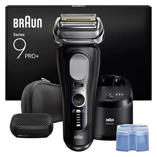 Braun Rasoir Électrique Serie 9+ PRO 9690CCE avec Tondeuse et Station de Nettoyage