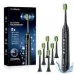 Brosse à Dent Électrique Sonic pour Adultes, Autonomie de 100 Jours, 5 Modes