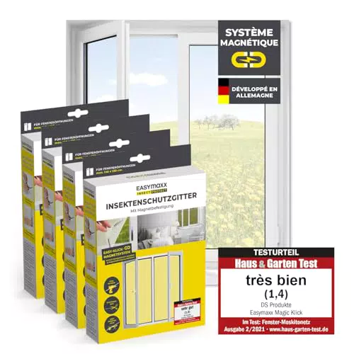 EASYmaxx Moustiquaire de fenêtre avec Fixation magnétique innovante