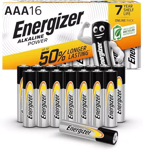 Energizer Piles Alcalines AAA 1,5V - Énergie Longue Durée, 100% Recyclable
