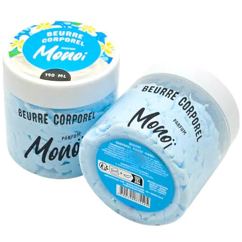 French Tendance - Beurre Corporel Fouetté - Soin Peau Sèche Corps et Mains - Pour Homme et Femme - Hydratant - Adoucissant - Lissant - Nourrissant - 190 ml - Senteur Monoï