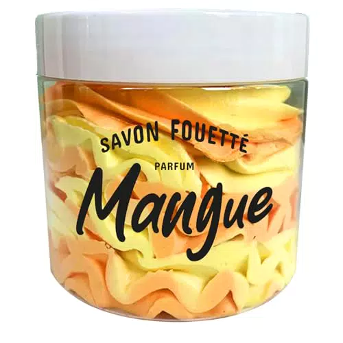French Tendance - Savon Fouetté Senteur Mangue pour Nettoyer et Hydrater la Peau