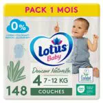 Lotus Baby Douceur Naturelle - Couches Taille 4 Pack 1 mois - 148 Unité