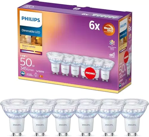 Philips Lighting ampoule LED Spot GU10 50W Transparent Compatible Variateur