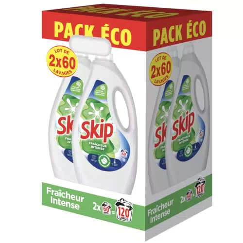 Skip Lessive Liquide Fraîcheur Intense - Action Détachante Efficace